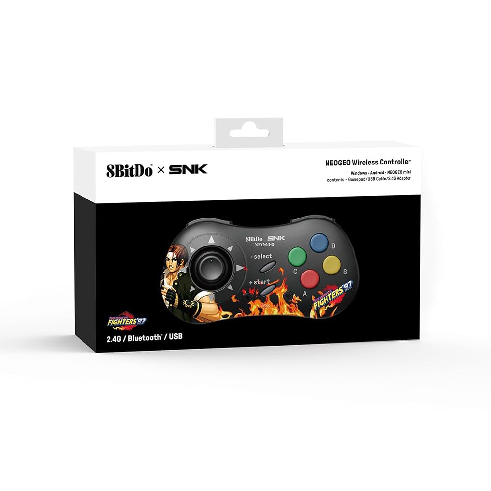 Geo ou 8BitDo NEOGEO Controlador Sem Fio Kyo Kusanagi [Neo Mini/Android (9.0 superior)/compatível com PC]