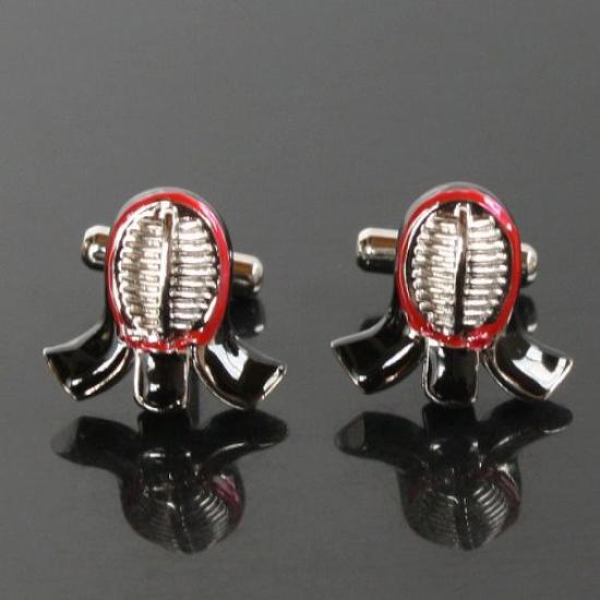 Kamakura Cufflinks Workshop Kendo Mask Cufflinks an012