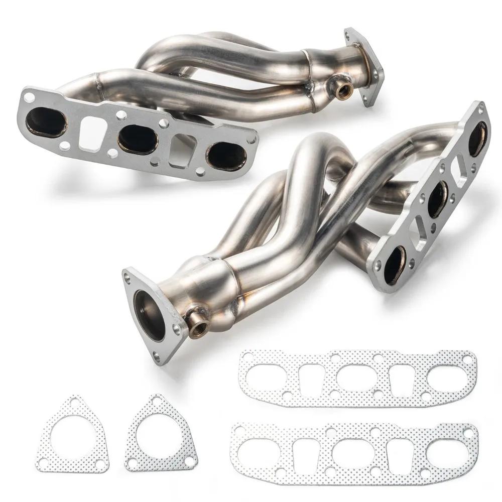 Shorty Exhaust Manifold Header Sliver For 2003-2006 Nissan 350Z G35 Z33 VQ35DE серебряный