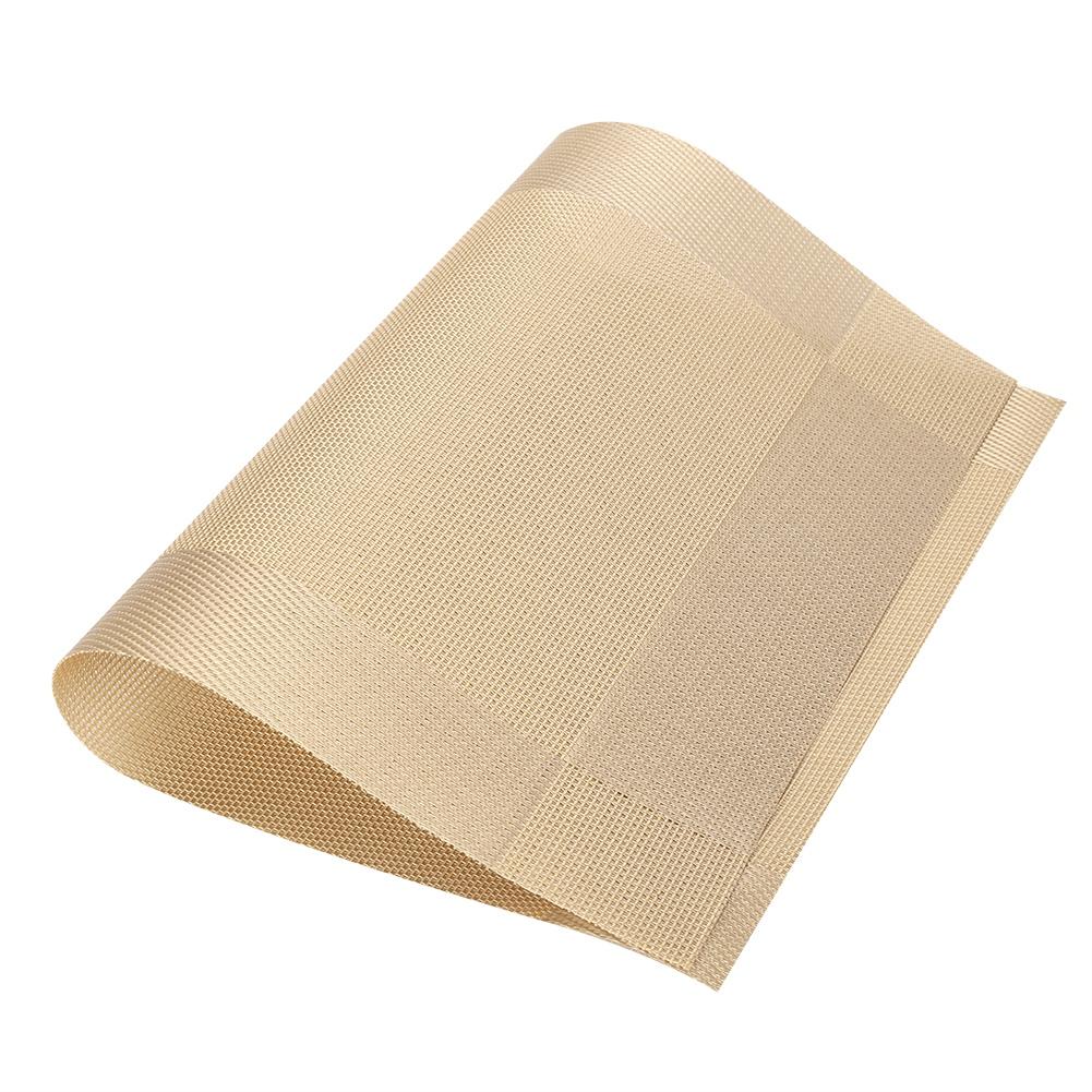 4 Pcs Placemat Fashion PVC Dining Table Mat Plate Pads Coasters Table Cloth Pad(Gold)