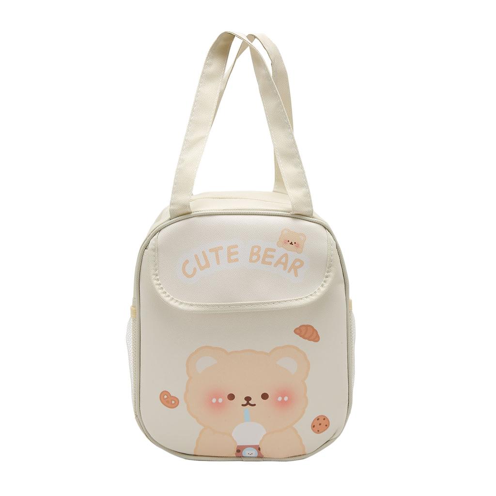 Insulated Lunch Bag for Girls Cartoon Pattern Large Capacity Aluminum Foil Thicken Kawaii Lunch Box