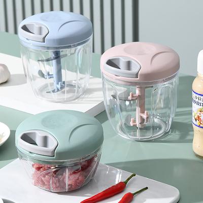Garlic Chopper Manual Food Processors Rotate Press Chopper Onion Crusher Blender Vegetable Cutter Mixer Manual Meat Grinder