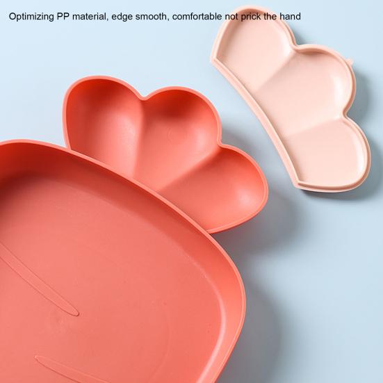 Adorable Strawberry Shape Fruit Plate Bright-colored Bright-colored Plastic Food Plate Home