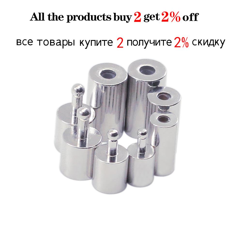 10 Stück/Los Schwarz/Gold/Rhodium Kordelarmbänder Halsketten Verbinder Magnetverschlüsse Metallendkappen Für DIY Schmuckherstellung Zubehör
