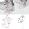 Portable Resin Cat Eye Bead Keychain Set Glittering Resin Bone Heart Designs Handmade Jewelry Accessory