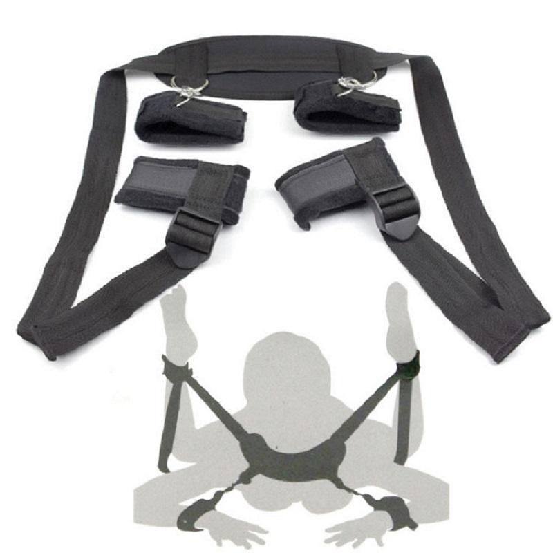 Adult Sex Products Erotic Bondage Bed Games BDSM Sex Bondage Set Women Handcuffs Ankle Cuff Restraints Sex Toys for Couples