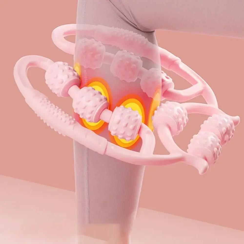 1PC Round Massager Roller for Waist Abdominal Muscles Ring Leg Clip Stovepipe To Clear The Meridian Portable Cellulite Massage