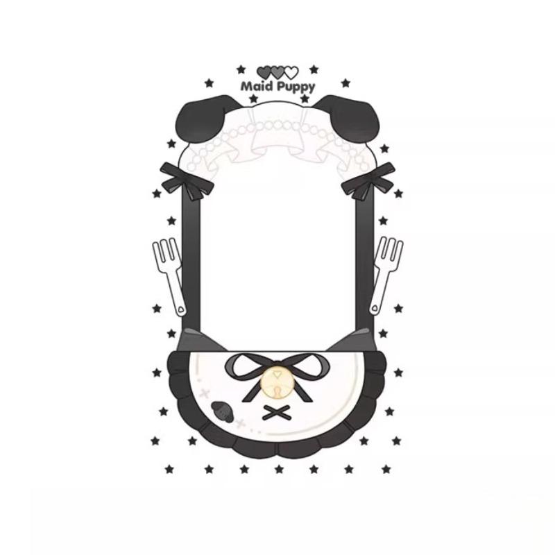Cute Animal Maid PVC Photocard Holder for 3 Inch Kpop Idol Card Sleeves Kawaii Maid Puppy Photo Frame Stylish INS Style 2025 New