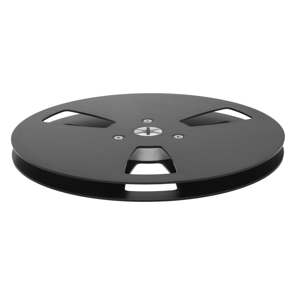 1 4 7 Inch Empty Tape Reel Universal 3 Holes Aluminum Alloy Open Reel Takeup Reel for NAB Black