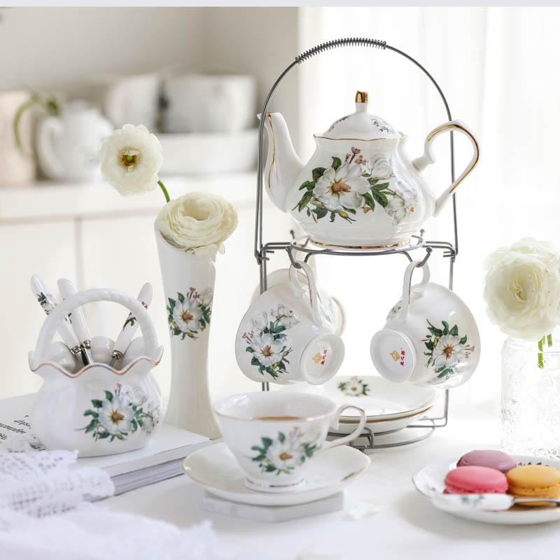 Luxurious Teapot Set, British Style Tea Sets, Bone China, Elegant Teaware, Tea Party, Teatime Afternoon Tea