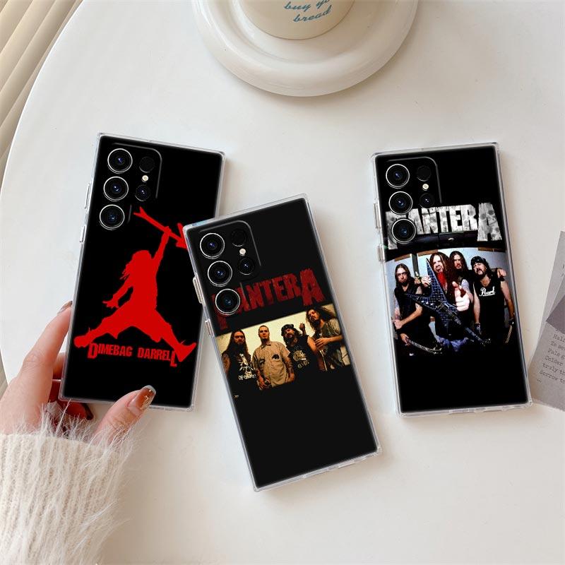 Dimebag Pantera Rock Band Phone Case S25Ultra For Samsung Galaxy S25 S24 S23 S21 Ultra S20 FE S22 Plus A35 A55 Case Clear Cover