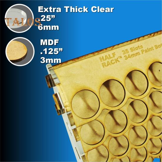 Artists For 34mm Paint Organizer Round Pigment Bottle Storage Rack 35 Holes Easy Assembly Stable Paint Station Holder Caddy Stand With Handle