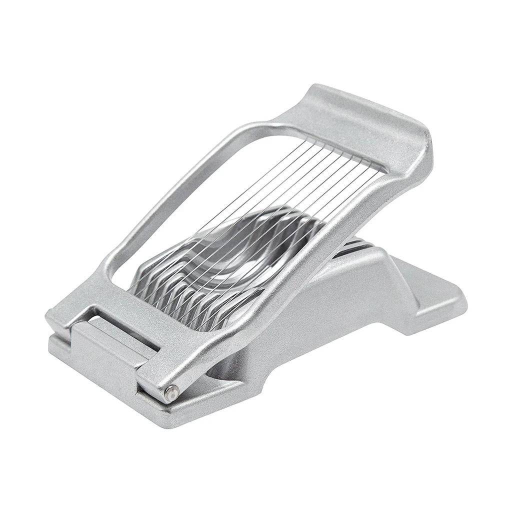 Egg Slicer Heavy Duty Aluminium Alloy Egg Slicer Cutter for Hard Boiled Eggs Multipurpose Egg Cutter Mini Manual Egg Slicer