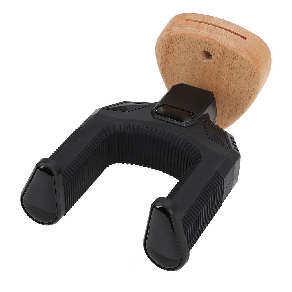Guitar Wall Mount  Automatic Lock Holder Wooden Base Instrument Neck Hanger for Guitar Bass U