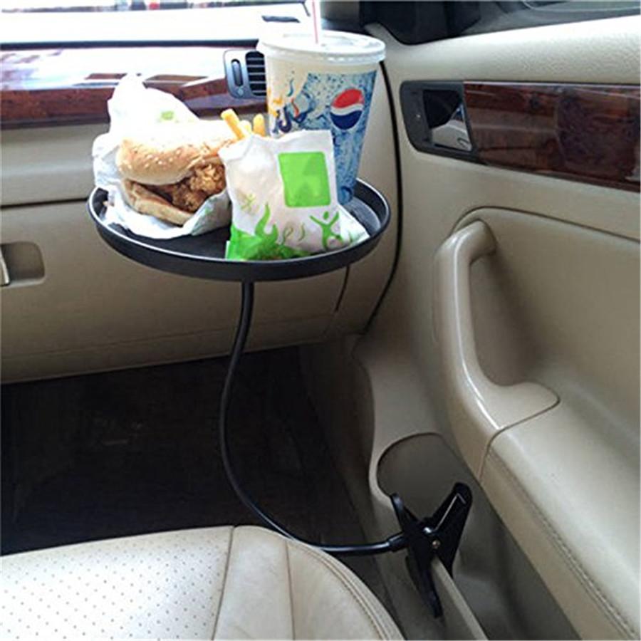 360° Swivel ABS Car Travel Tray Food Drink Cup Coffee Table Stand Mount Holder