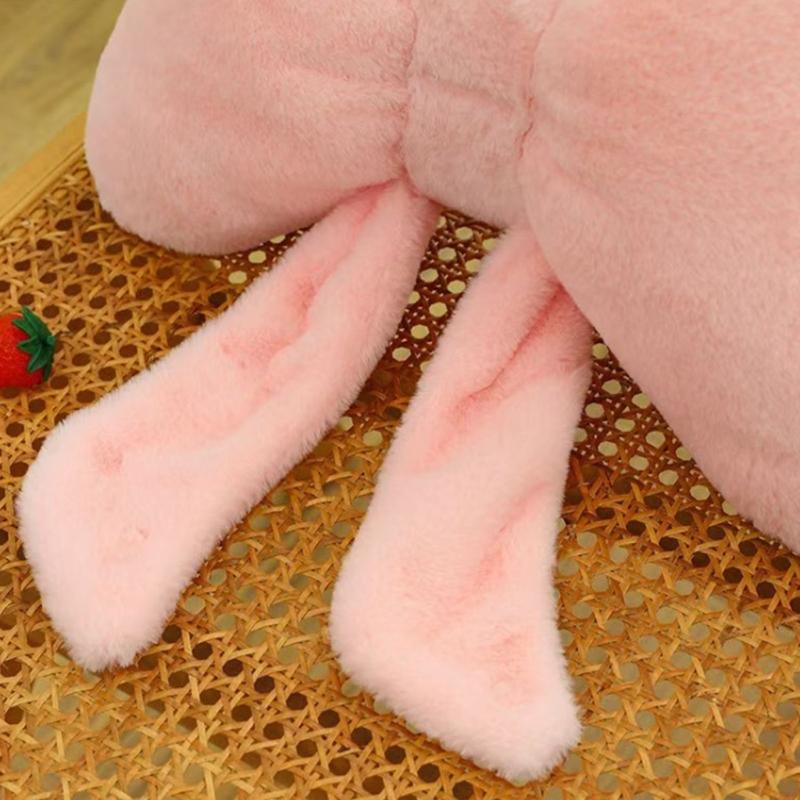 Stylish Bowknot Design Cushion Plush Fabric Back Support Throw Pillow For Home Office Use Sofa Couch Bedroom Decors