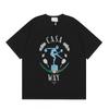 Casablanca Streetwear T-Shirt Men Women Loose Fit Short Sleeve Casual Tee High Street Style