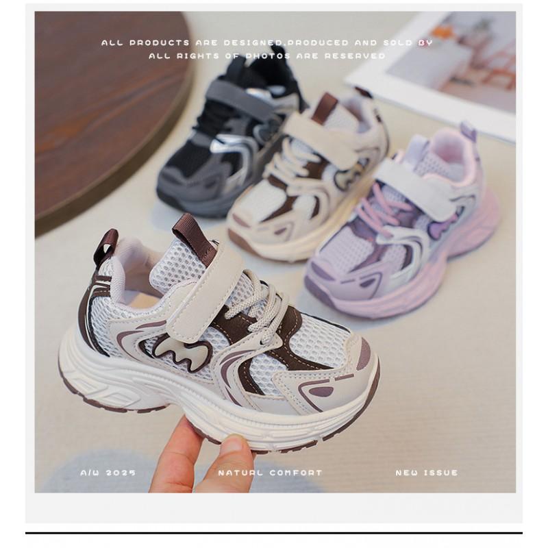 Kids Breathable Mesh Running Shoes Girls Boys Lightweight Comfortable Sneakers Outdoor Walking Sport Footwear