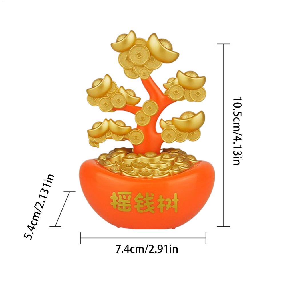 Car Dashboard Decor Solar-Powered Shaking Money Tree Design Automotive Interior Decor Cute Dashboard Car Accessories for Trailer