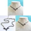 Bat Pendant Necklace With Alloy Material For Gothic Jewelry Enthusiasts