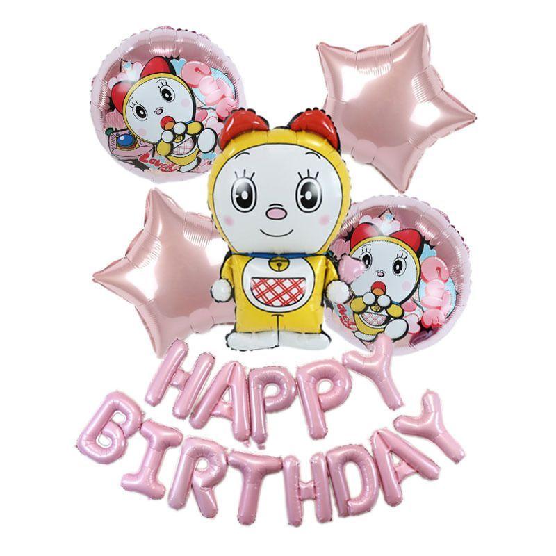 Doraemon Aluminum Film Balloons for Children's Birthday, Doraemon Cartoon Balloons for Children's Birthday Party