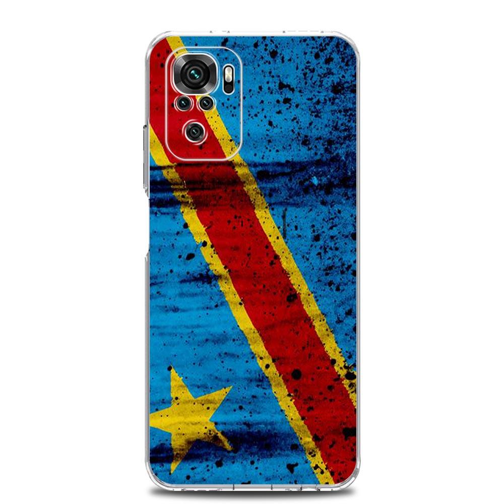 Handyhülle für Xiaomi Redmi Note 13 12 5G 9S 9 8 10 11 Pro Plus 4G 9T 13C 12C10C 9C 9A 7 Klare Hülle Kongo-Flagge