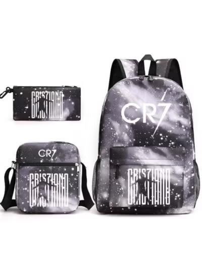 Youth Fashion Backpack Shoulder Bag Pencil Case Children'S Student School Bag 3-Piece Set