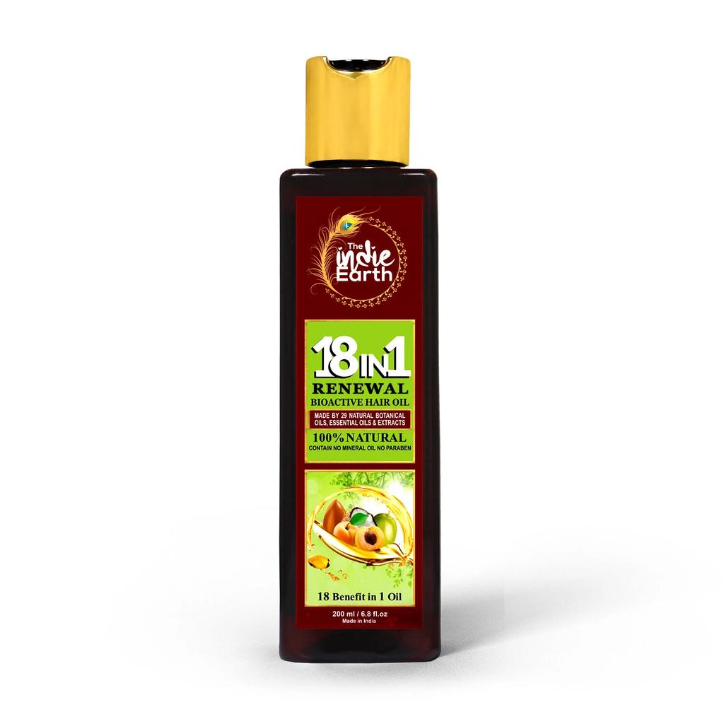 The Indie Earth 18 In1 Renewal BioActive Hair Oil -For All Type of Hair Problem