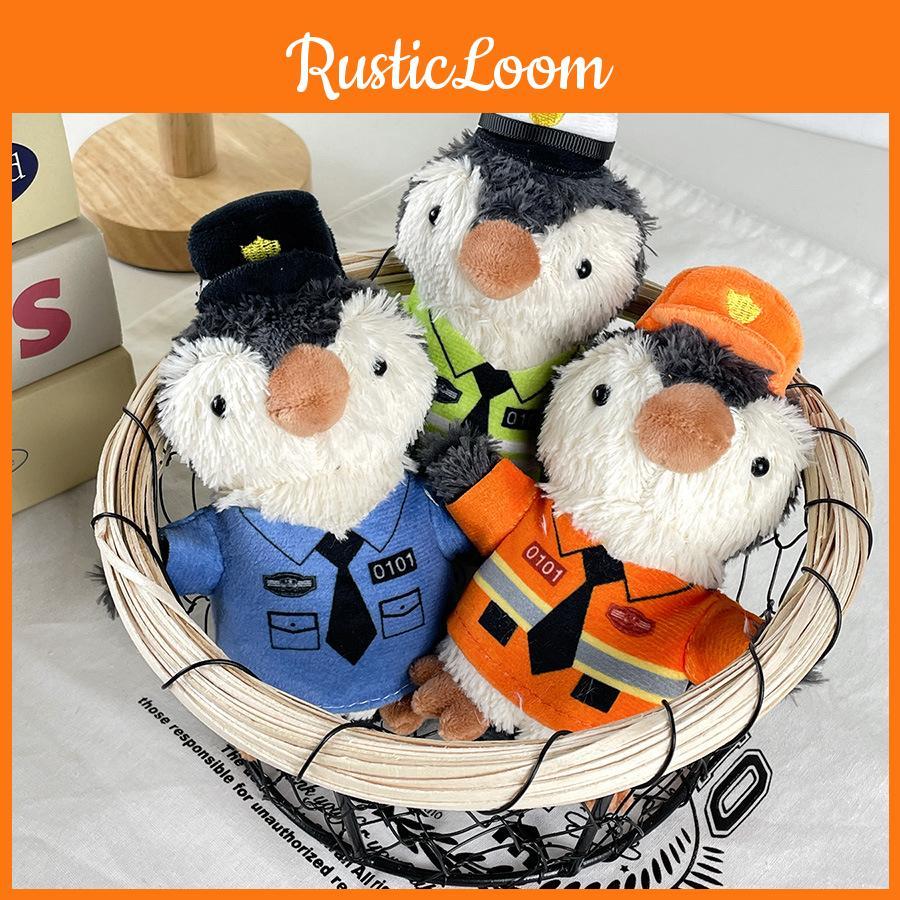 Delightful Plush Penguin Keychain Cute Animal Doll For Firefighter And Lovers Police