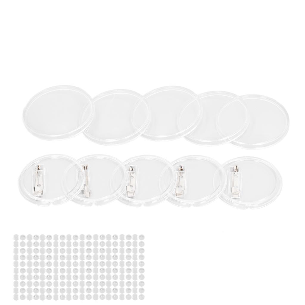 100sets Blank Badge Making Kit 25mm Transparent Wear Resistant Exquisite Workmanship Button Badge