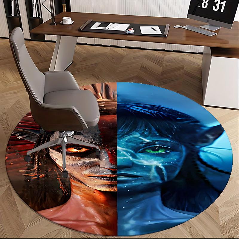 Avatar-Inspired Chair Mat - Round Carpet for Home Decor, Office Use, and Gifts0209b
