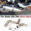 Motorcycle Exhaust Muffler Espace Moto 50.8mm Stainless Steel Mid Pipe For KTM DUKE 390 200 DUKE200 DUKE390 2012 2013 2014 2015