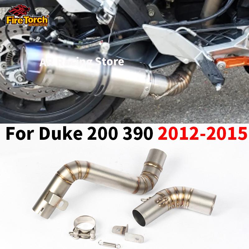 Motorcycle Exhaust Muffler Espace Moto 50.8mm Stainless Steel Mid Pipe For KTM DUKE 390 200 DUKE200 DUKE390 2012 2013 2014 2015