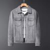 Men's Retro Suede Plush Thin Jacket - Spring/Autumn Workwear Shirt 1859