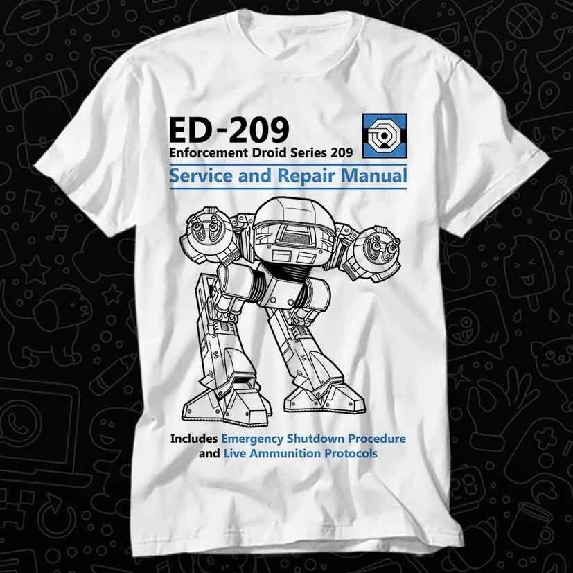 Anatomy Of Ed209 Robot Service And Repair Unisexual T Shirt 483 XL