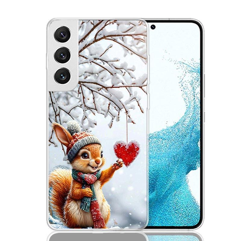 Animal Squirrel Phone Case For Samsung Galaxy S26 Ultra S23 S24 S25 Edge S20 FE S21 S22 Plus Soft Print Shell Cover Fundas Galax