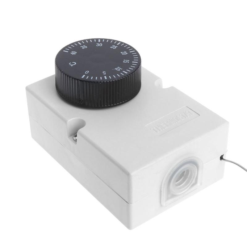 AC220V 0-40℃ Temperature Switch Capillary Thermostat Controller W Waterproof Box A0KF