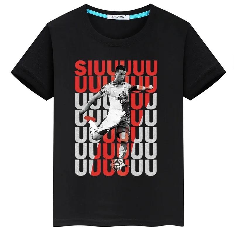 2026 Cr7 Ronaldo Football Star Oversized Cotton Tshirt Unisex Unisex Summer Luxury Brand Retro Leisure Loose Short Sleeve Tshirt