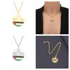 Ethnic Style Aksha Mosque And Palestine Pendant Necklace For Men And Women Stainless Steel Jewelry