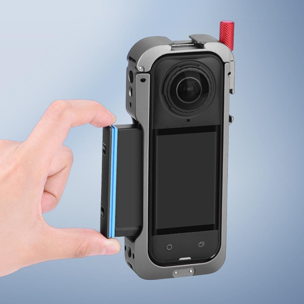 Protective Frame with Lens Guard Quick Release Camera Cage Cold Shoe Mount Protective Case for Insta360 X5 Camera Accessories