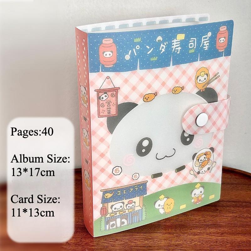 

Kawaii A6 Photo Album Cartoon Panda Sticker Storage Books 5 Inch Suhsi Card Collection Book Retro Japan Shawo Style Wholesales