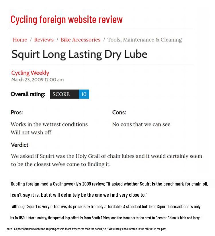 South Africa Waxy Dry Chain Oil for Road & Mountain Bikes