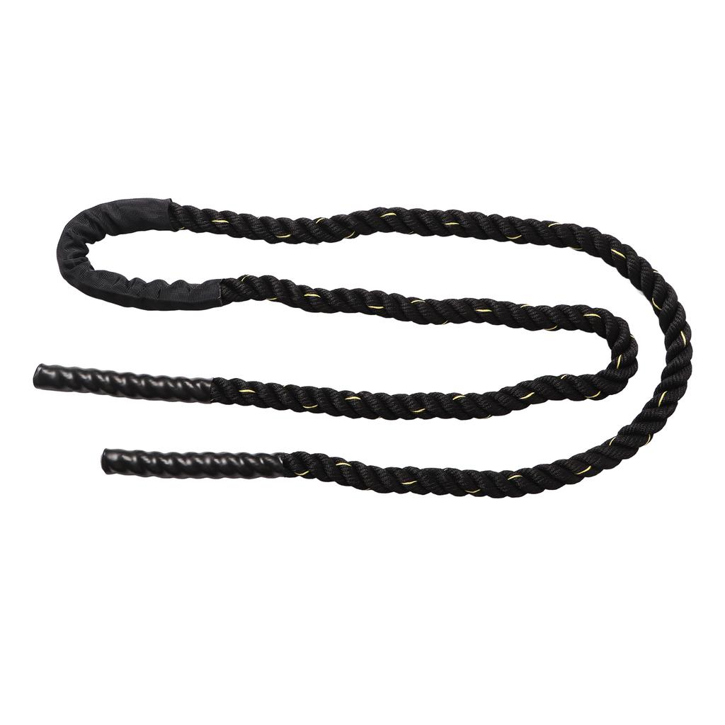 Vektet hoppetau 25mmx3m Svart Gull Polyester Tungt hoppetau for Styrketrening Muskel