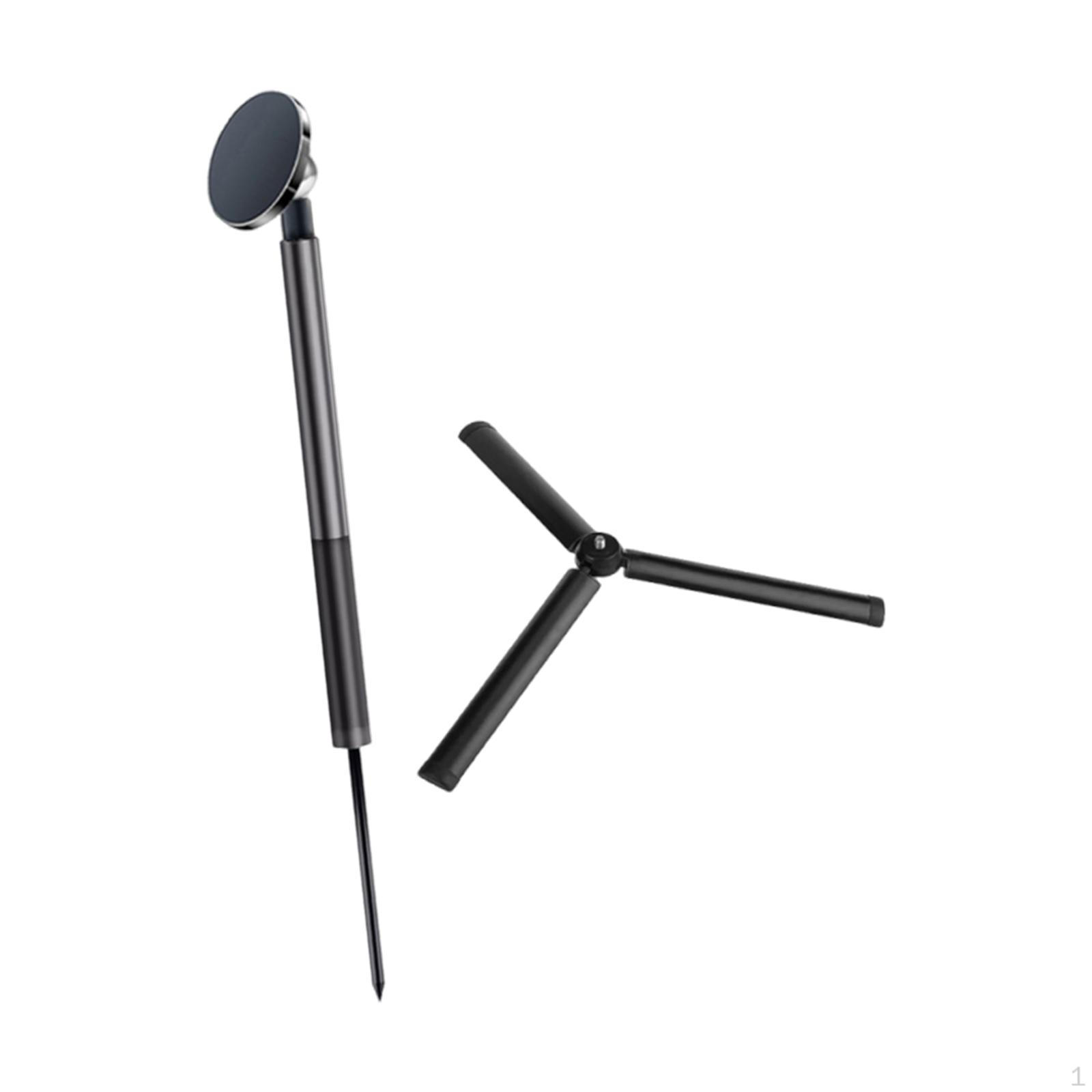 

Монопод для гольфа с держателем для телефона Алюминиевый сплав для легкой установки 29,5-121см Аксессуар Выдвижной Black Ground Spike