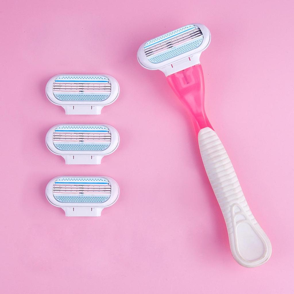 Women's Triple-Blade Razor for Underarm and Pubic Hair Shaving
