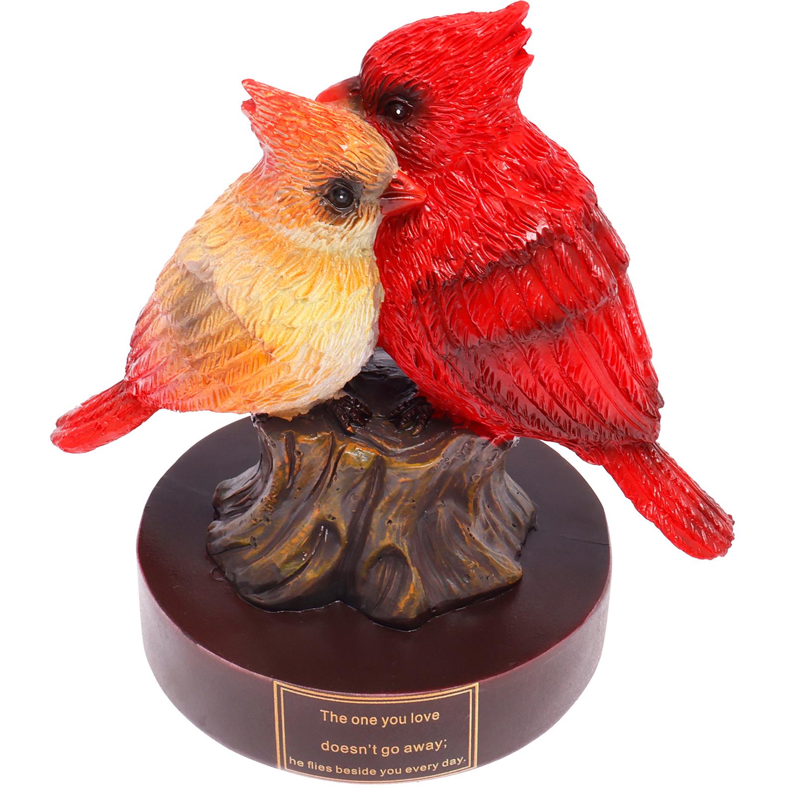 

Memorial Present Sympathy Present Loss of Loved One Husband Wife Resin Bird Figurine Statue for Bedroom Living Room Home Decor красный