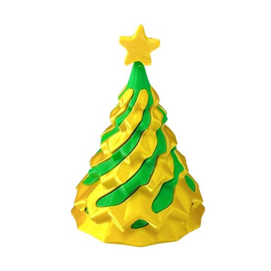 3D Printed Spiral Christmas Tree Toy Impossible Passthrough Sculpture Vortex Thread Illusion Stress Relief Kids Adults Mini Spiral Cone Fidget Toy