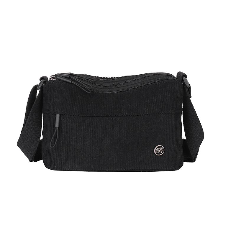 New Minimalist Fleece Women's Multi-Layer Shoulder Bag Versatile Crossbody Bag Multi-Layer Commuting Bag Crossbody Bag