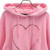 LOVEMOSCHINO Heart rhinestone Long sleeve Sweatshirts 40 pink Women Used
