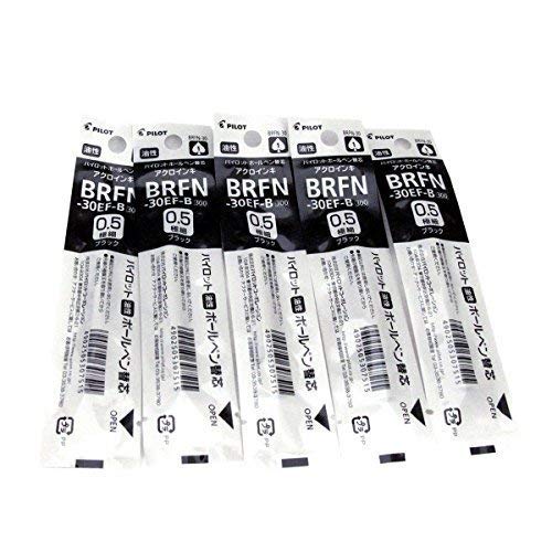 Pilot Oil-Based Ballpoint Pen Refill Acro Ink Black Extra Fine Points 0.5 x 5 BRFN-30EF-B